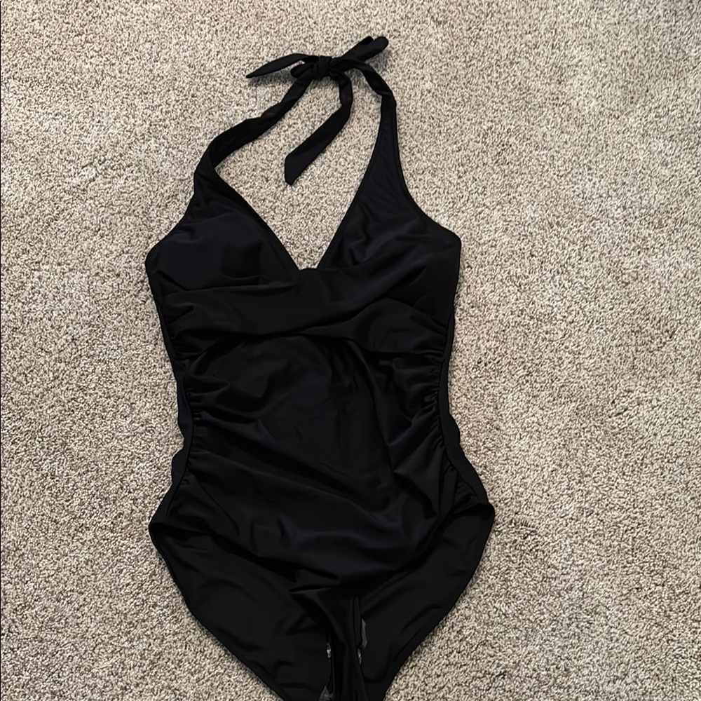 Elegant Black One-Piece Swimsuit